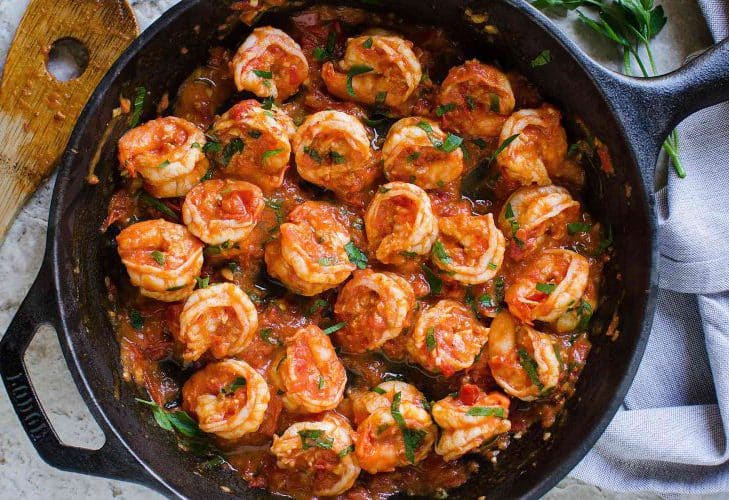 , Spicy Garlic Shrimp with Tomatoes, Friday Night Snacks and More...