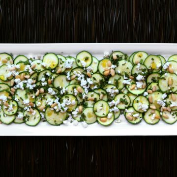 , Zucchini Carpaccio with Feta and Pine Nuts, Friday Night Snacks and More...