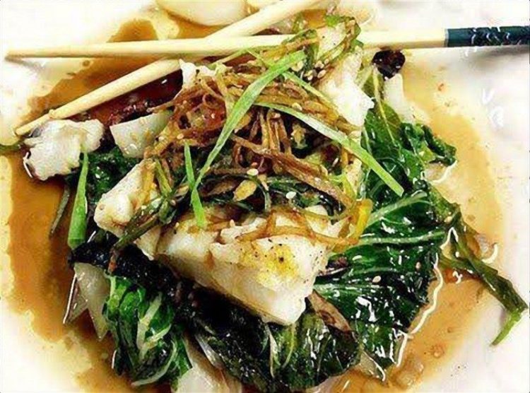 steamed spicy ginger soy cod bok choy e1641835308485