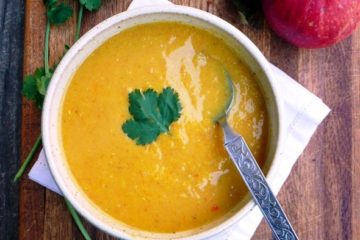 Curried Red Lentil Apple Soup