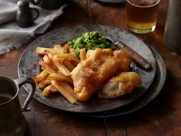 Beer-Battered Fish & Chips with Minty Mashed Peas - Aqua Star