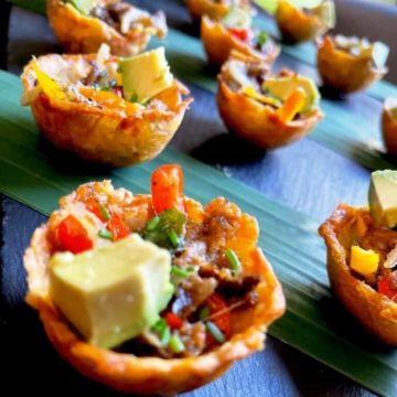 stuffed plantain cups