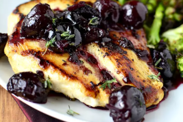 Chicken With Cherry Wine Pan Sauce