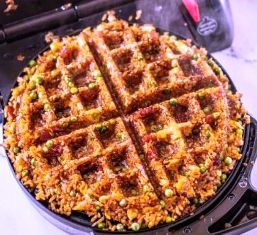 Crispy Fried Rice Waffles