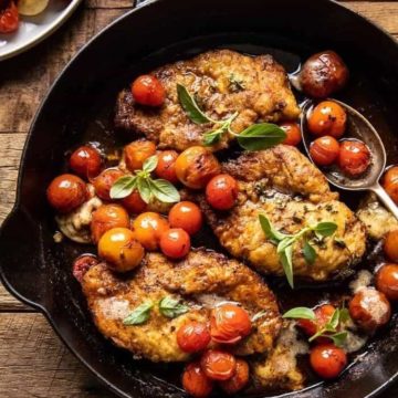 Florentine Butter Chicken With Burst Cherry Tomatoes